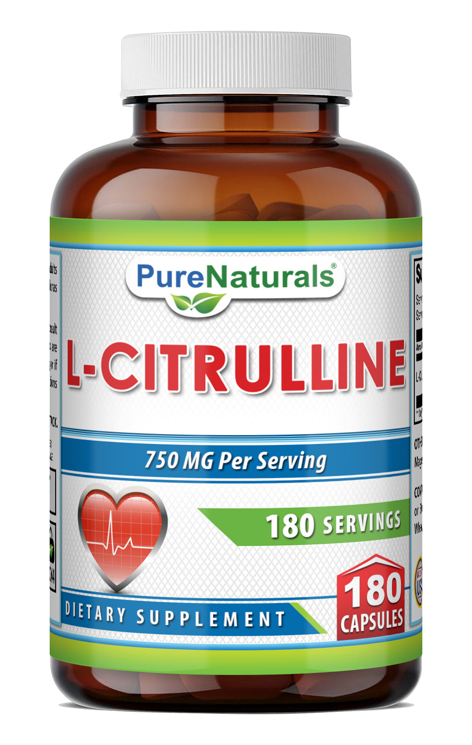 Pure Naturals L-Citrulline 750 Mg | 180 Capsules