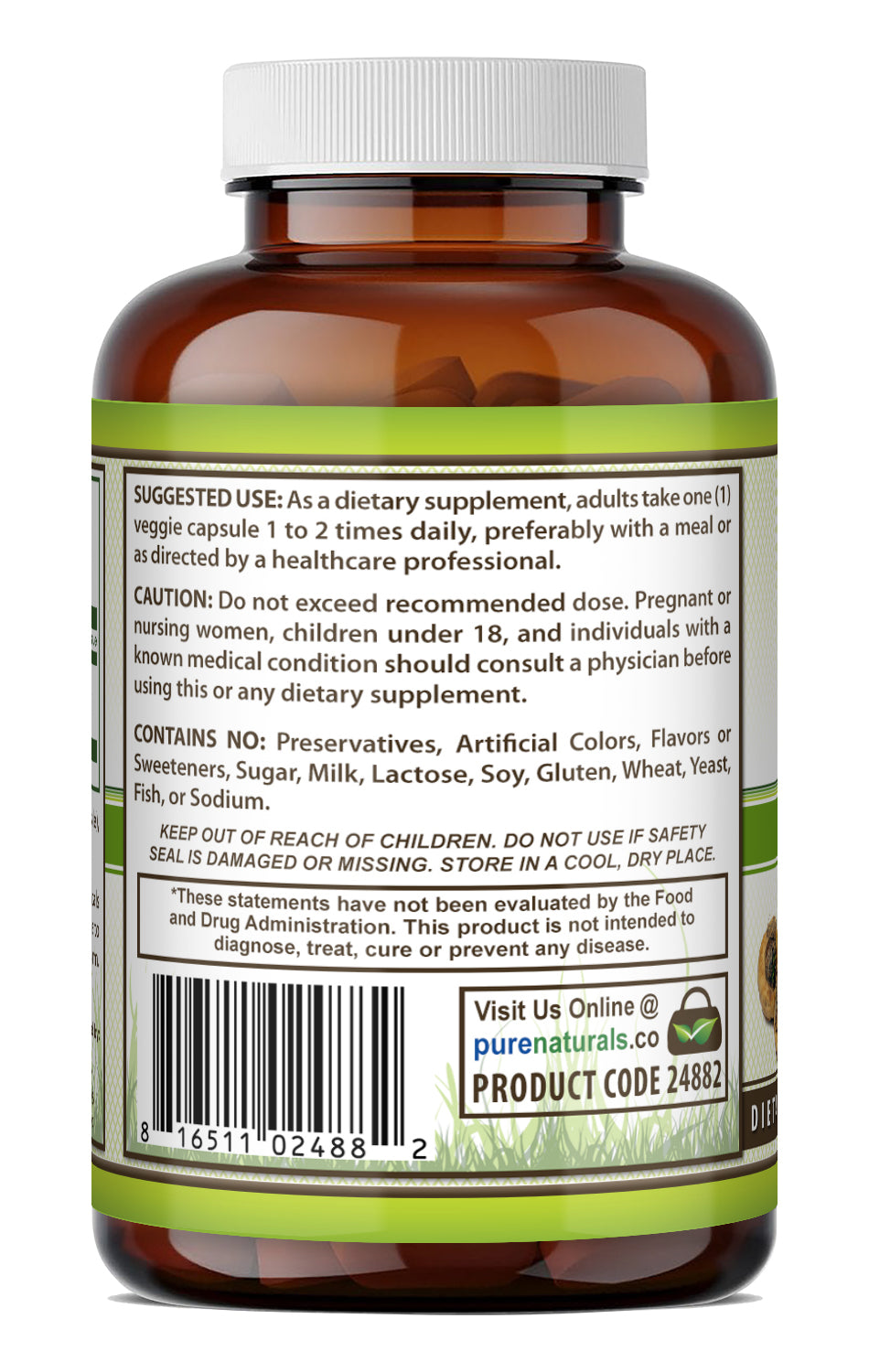Pure Naturals Organic Maca Root 950 Mg | 250 Veggie Capsules