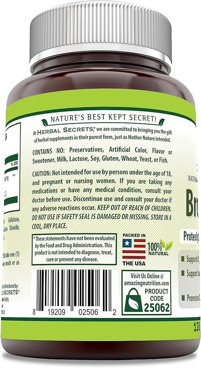 Herbal Secrets Bromelain | 500 Mg | 120 Tablets