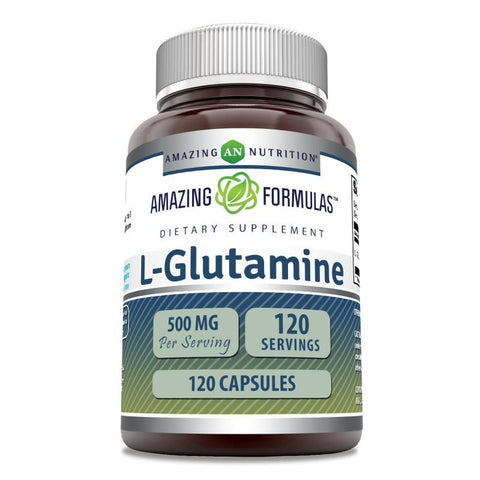 Image of Amazing Formulas L-Glutamine | 500 Mg | 120 Capsules