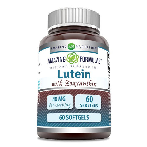 Image of Amazing Formulas Lutein | 40 Mg | with Zeaxanthin | 1600 Mcg| 60 Softgels