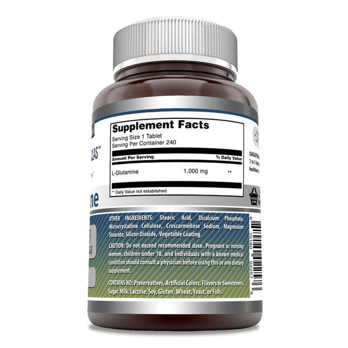 Amazing Formulas L Glutamine | 1000 Mg | 240 Tablets