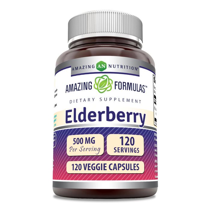 Amazing Formulas Elderberry | 500 Mg | 120 Veggie Capsules