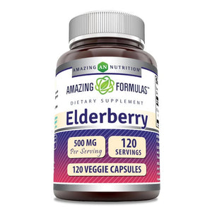 Amazing Formulas Elderberry | 500 Mg | 120 Veggie Capsules