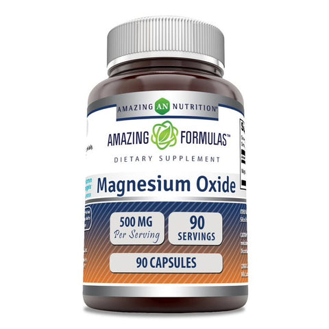 Image of Amazing Formulas Magnesium Oxide | 500 Mg | 90 Capsules