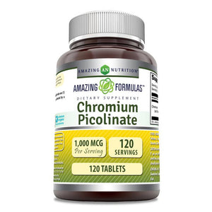 Amazing Formulas Chromium Picolinate Supplement | 1000 Mcg | 120 Tablets
