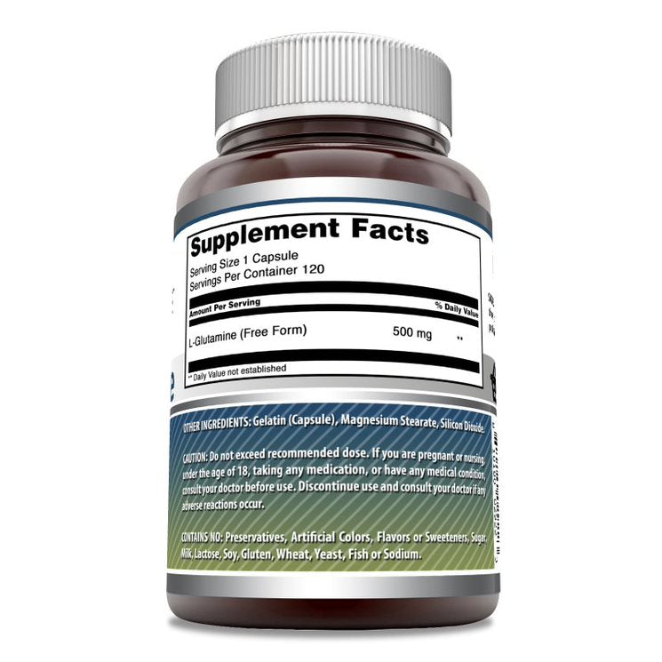 Amazing Formulas L-Glutamine | 500 Mg | 120 Capsules