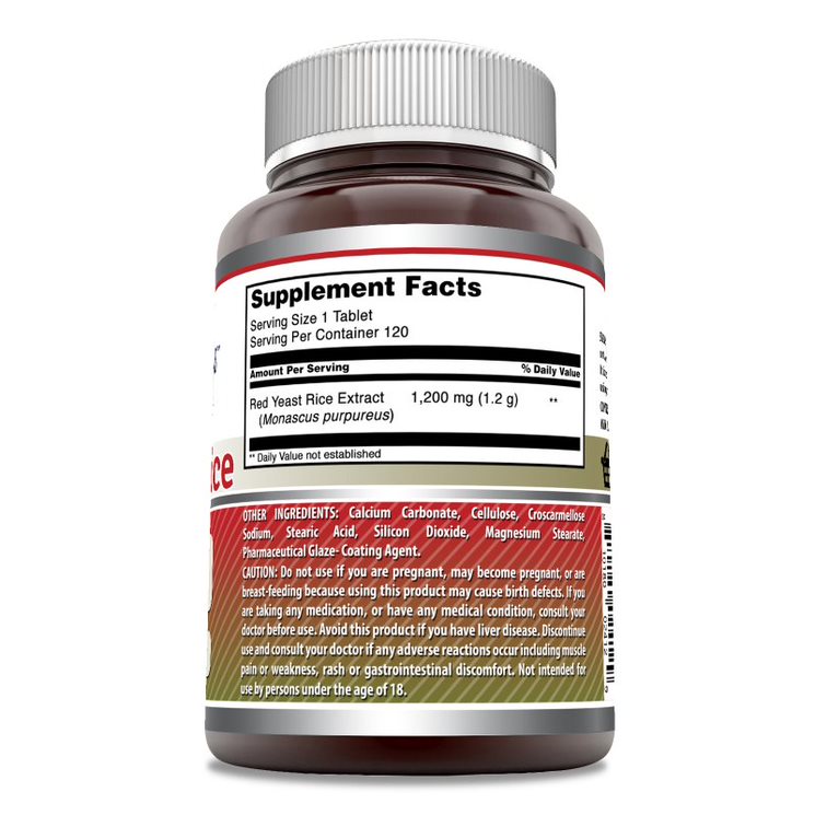Amazing Formulas Red Yeast Rice | 1200 Mg | 120 Tablets