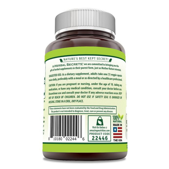 Herbal Secrets Ginger Root | 550 Mg | 120 Veggie Capsules