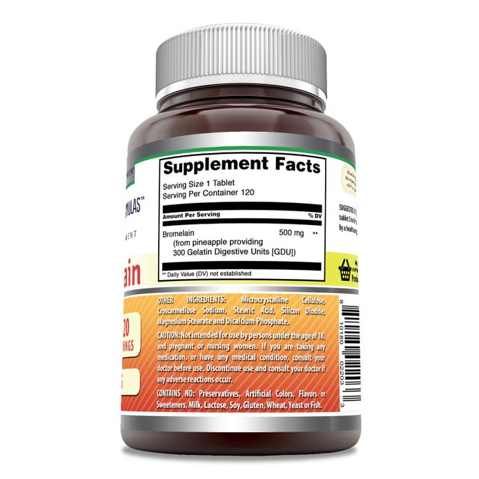 Amazing Formulas Bromelain | 500 Mg | 120 Tablets