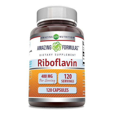 Image of Amazing Formulas Riboflavin | 400 Milligrams | 120 Capsules