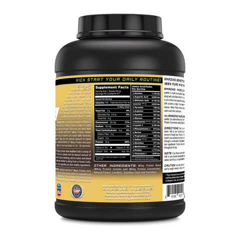 Image of Amazing Muscle Whey Protein Isolate & Concentrate |  5 Lbs | Vanilla