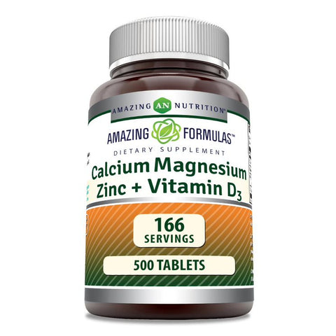 Image of Amazing Formulas Calcium Magnesium Zinc + Vitamin D3 | 500 Tablets