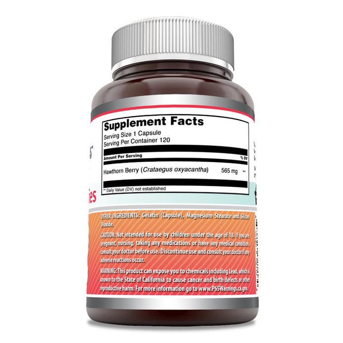 Amazing Formulas Hawthorn Berries | 565 mg | 120 Capsules