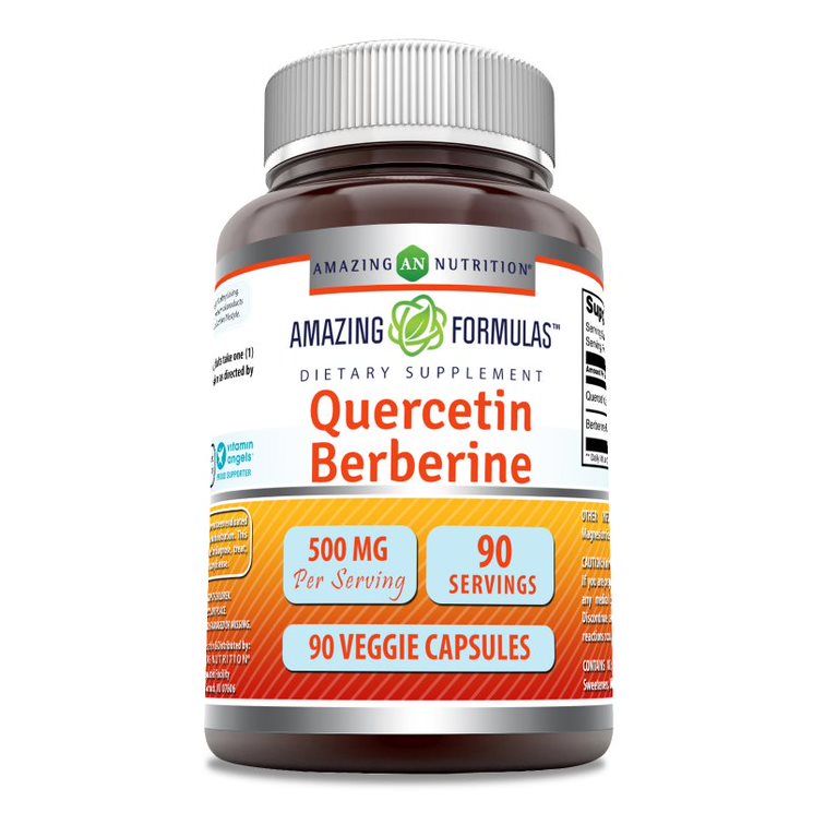 Amazing Formulas Quercetin Berberine | 500 Mg | 90 Veggie Capsules