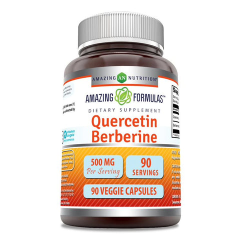 Image of Amazing Formulas Quercetin Berberine | 500 Mg | 90 Veggie Capsules