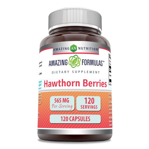 Amazing Formulas Hawthorn Berries | 565mg | 120 Capsules