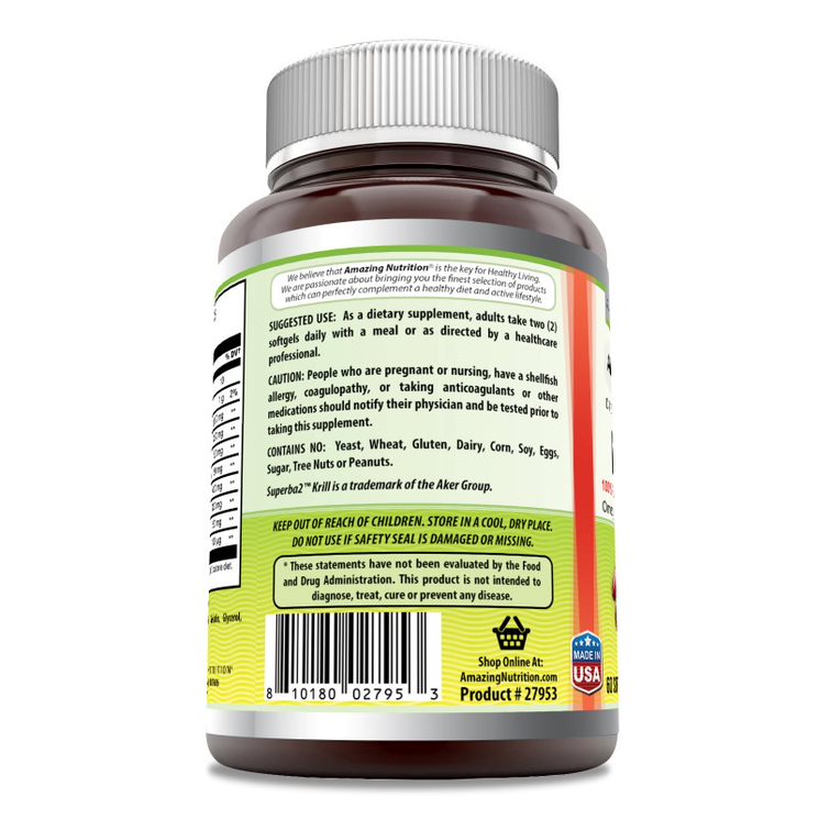 Amazing Omega Superba Krill Oil | 500 Mg | 60 Softgels