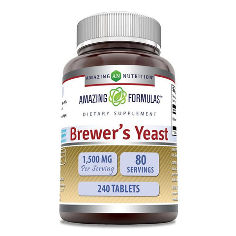 Amazing Formulas Brewers Yeast  7.5 Grain Capsule |  500 Mg | 240 Tablets
