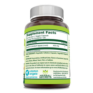 Herbal Secrets Burdock Root | 425 Mg | 120 Veggie Capsules