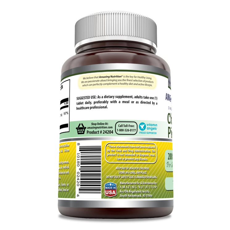 Amazing Formulas Chromium Picolinate | 200 Mcg | 120 Tablets