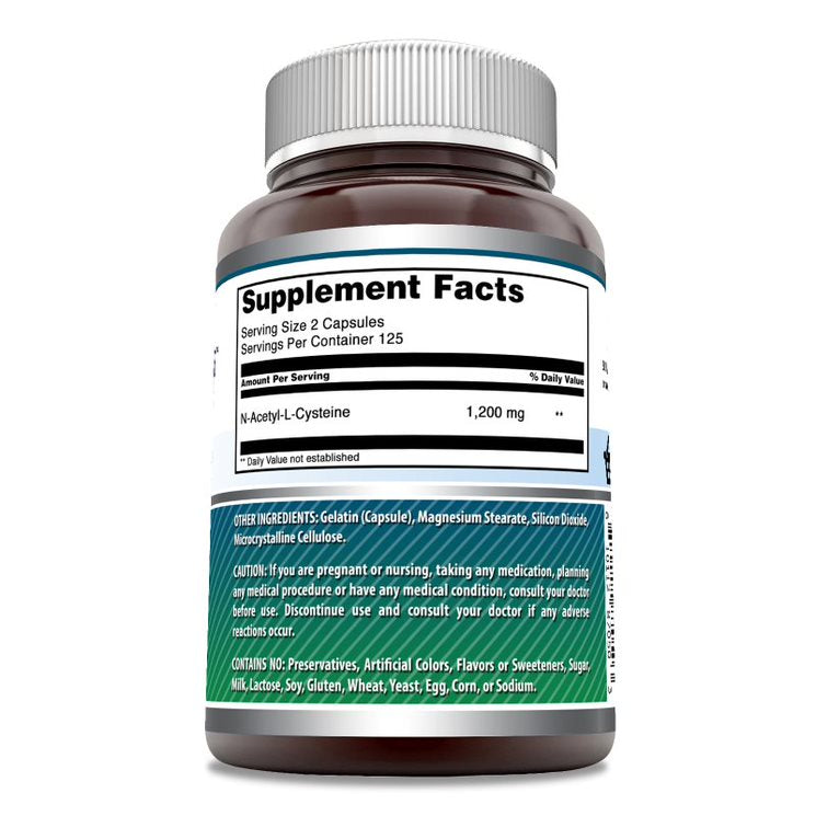 Amazing Formulas NAC | 1200 Mg Per Serving | 250 Capsules