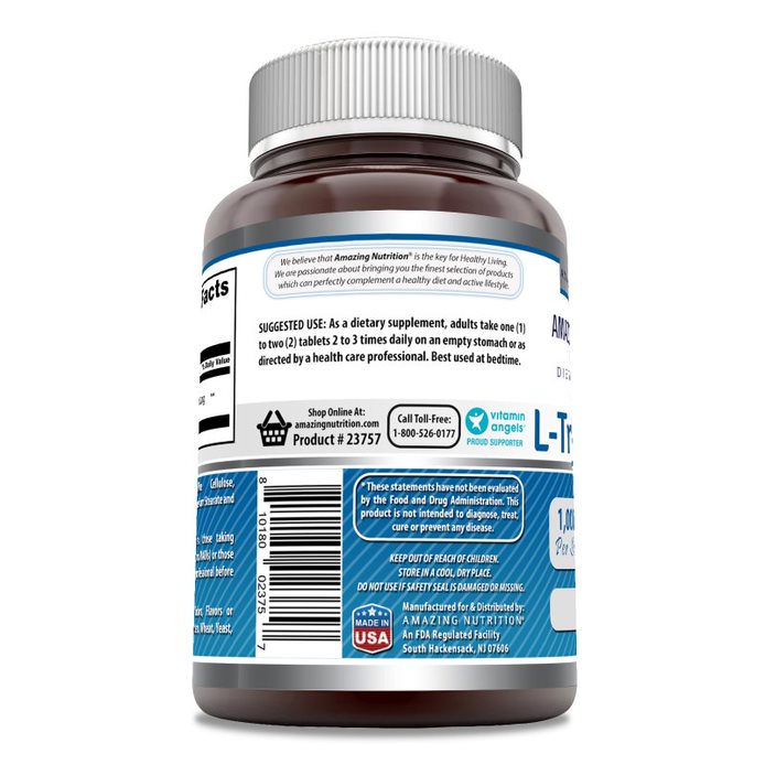 Amazing Formulas L-Tryptophan | 1000 Mg | 60 Tablets