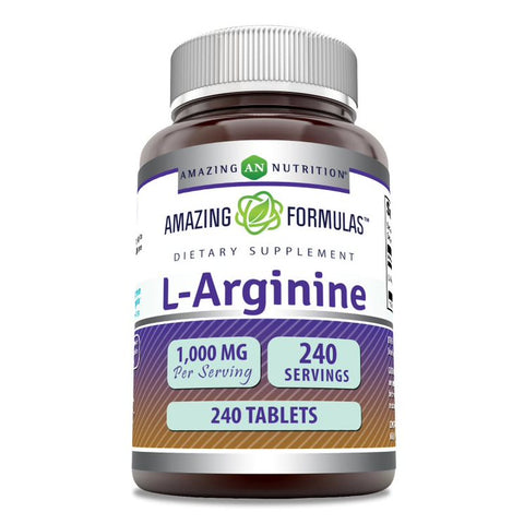 Image of Amazing Formulas L-Arginine | 1000 Mg | 240 Tablets