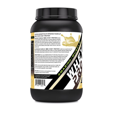 Amazing Muscle Whey Protein Isolate & Concentrate | 2 Lbs | Vanilla