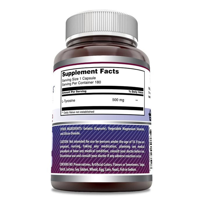 Amazing Formulas L-Tyrosine | 500 mg | 180 Capsules