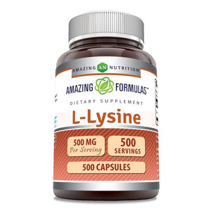 Amazing Formulas L-Lysine | 500 Mg | 500 Capsules