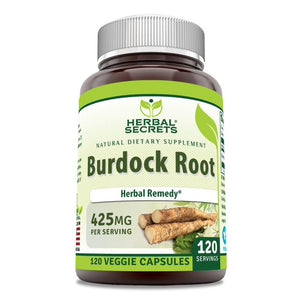 Herbal Secrets Burdock Root | 425 Mg | 120 Veggie Capsules