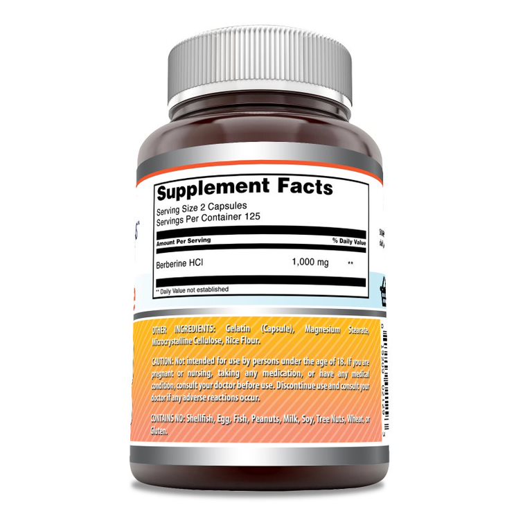 Amazing Formulas Berberine | 1000 Mg Per Serving | 250 Capsules