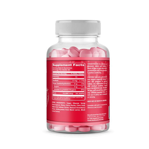 Image of Amazing Nutrition Amazing Gummies Biotin |  120 Strawberry Gummies