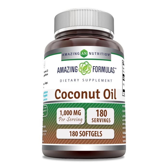 Amazing Formulas Coconut Oil | 1000 Mg | 180 Softgels