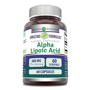Amazing Formulas Alpha Lipoic Acid | 600 Mg | 60 Capsules