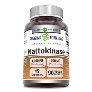 Amazing Formulas Nattokinase | 200 Mg Per Serving | 4000 FU | 90 Veggie Capsules