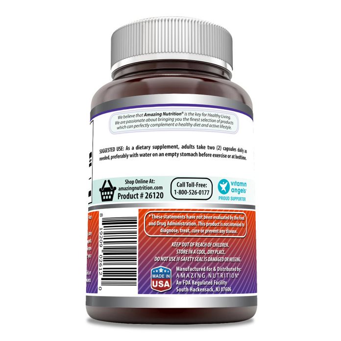 Amazing Formulas L-Arginine L-Ornithine | 1500 Mg Per Serving | 120 Capsules