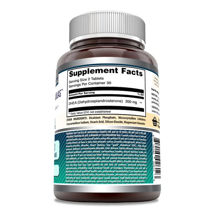 Amazing Formulas DHEA | 200 Mg Per Serving | 60 Tablets