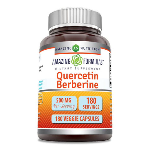 Image of Amazing Formulas Quercetin Berberine | 500 Mg |  180 Veggie Capsule