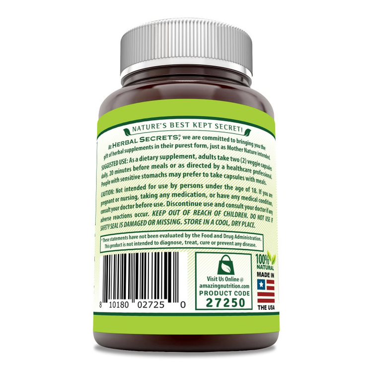 Herbal Secrets Quercetin Bromelain | 965 Mg per Serving | 120 Veggie Capsules