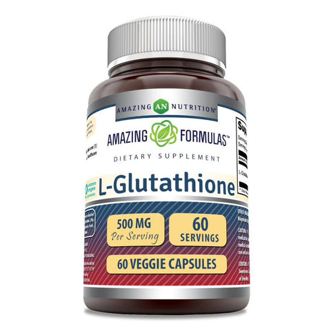 Image of Amazing Formulas L-Glutathione | 500 Mg | 60 Veggie Capsules