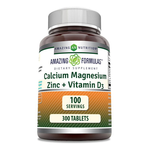 Image of Amazing Formulas Calcium Magnesium Zinc + Vitamin D3 | 300 Tablets