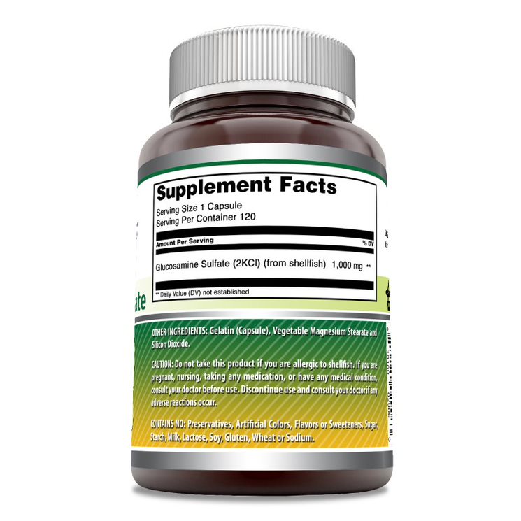 Amazing Formulas Glucosamine Sulfate | Mega Strength | 1000 Mg | 120 Capsules