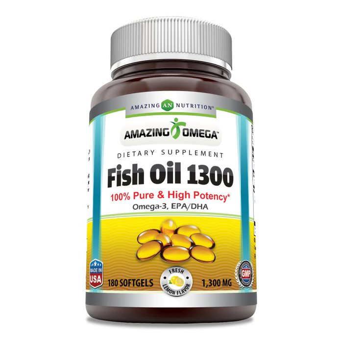 Amazing Omega 3 Fish Oil | 1300 Mg | 180 Softgels
