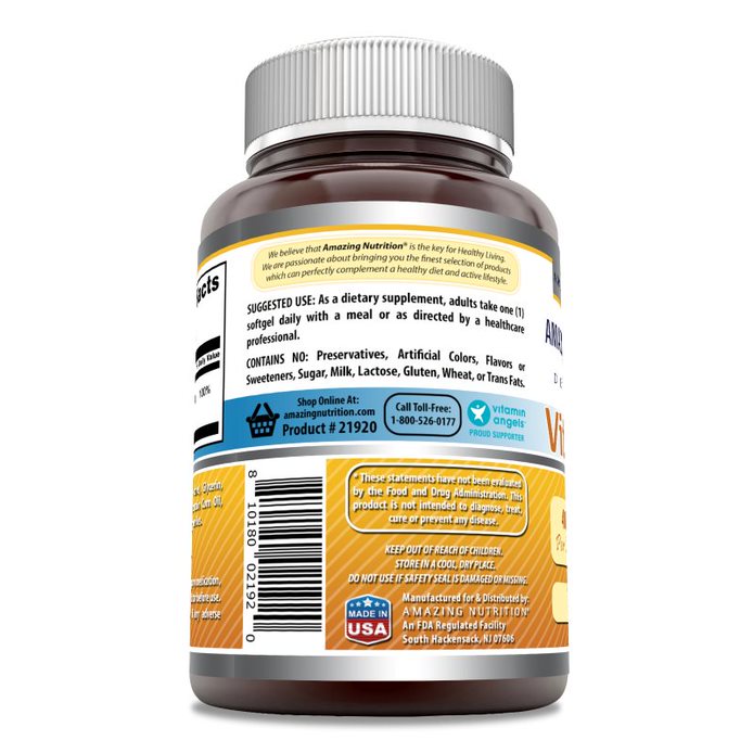 Amazing Formulas Vitamin D3 | 400 IU | 180 Softgels