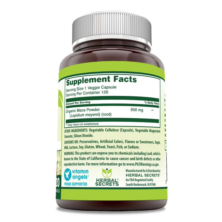 Herbal Secrets Maca | 950 Mg | 120 Veggie Capsules