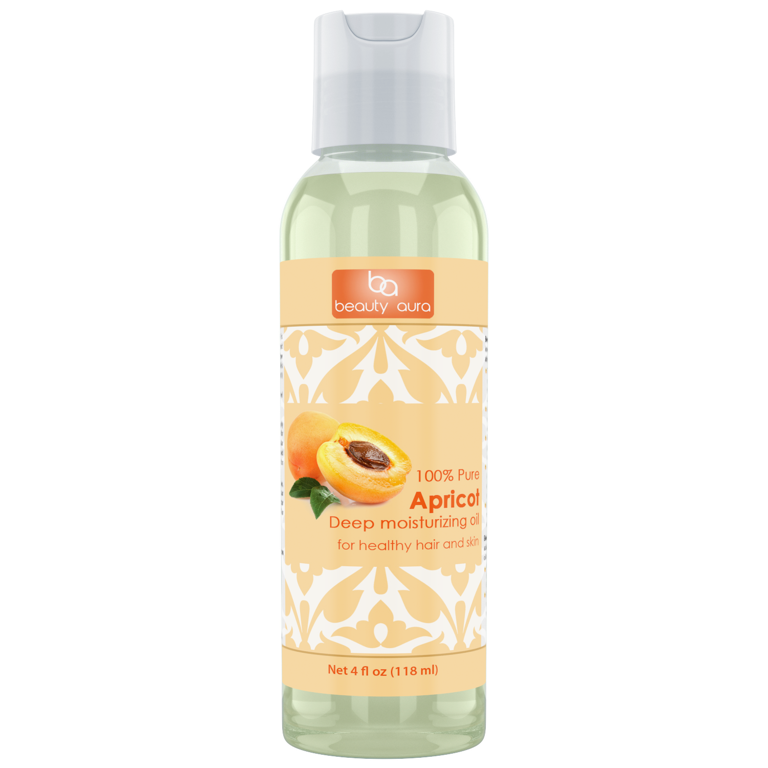Beauty Aura Apricot Oil | 4 Fl Oz | 118 Ml