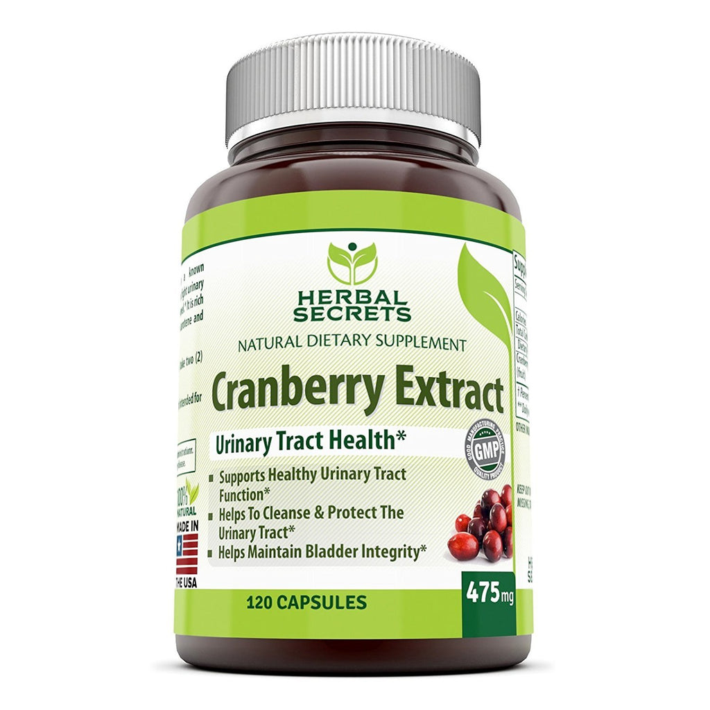 Herbal Secrets Cranberry Fruit 475 Mg 120 Capsules - Amazing Nutrition