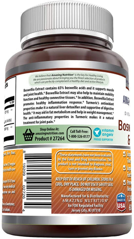 Image of Amazing Formulas Boswellia Extract & Turmeric 1200 mg 60 Veggie Capsules